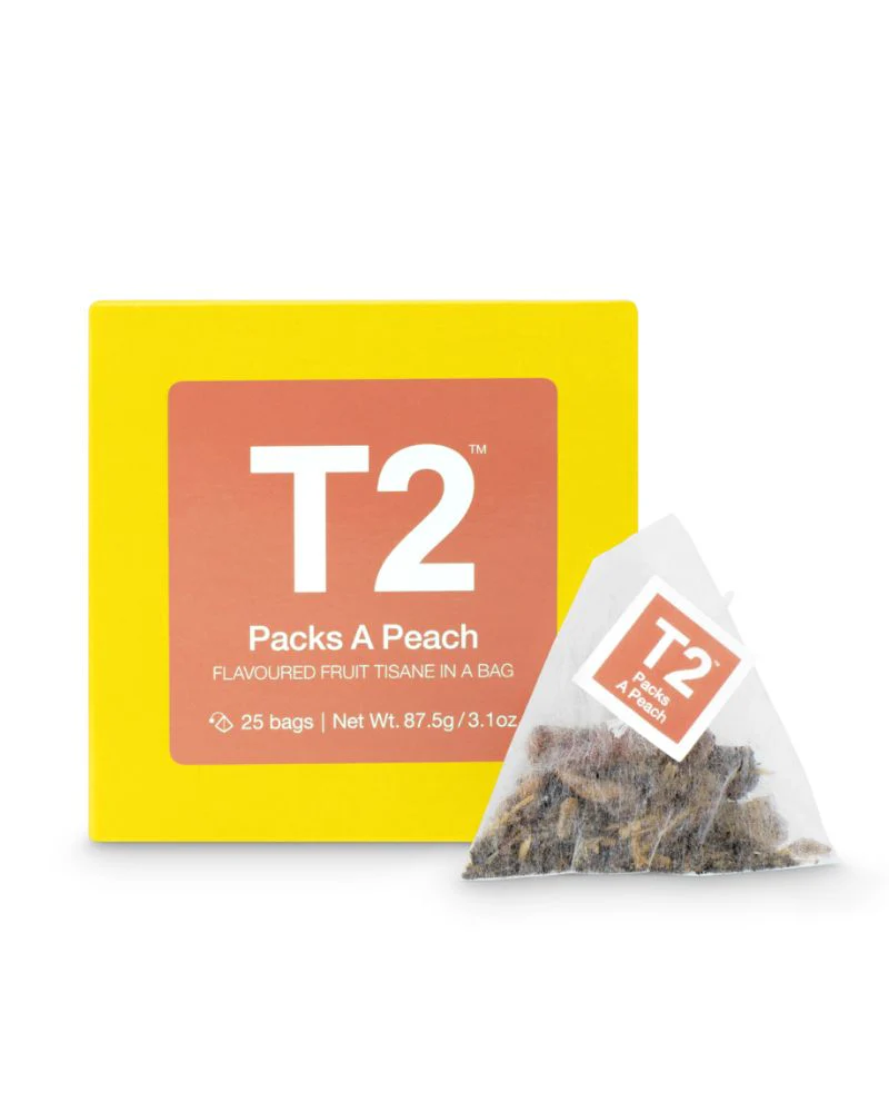 Packs A Peach Tea Bag Cube 25 pack 87.5g