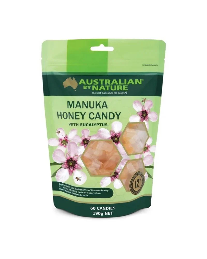 Australian By Nature Manuka Honey Candy with Eucalyptus 60 Bag