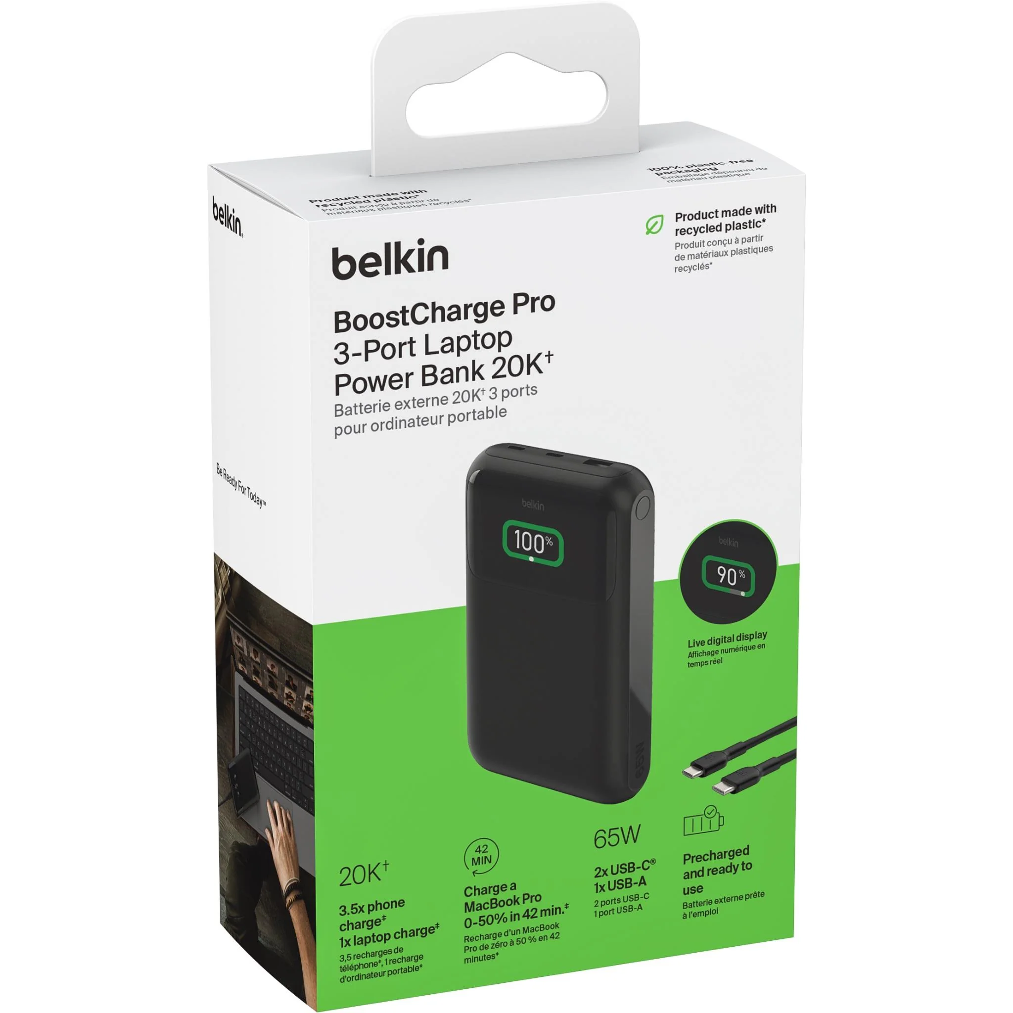Belkin BoostCharge Pro 3-Port Laptop Power Bank 20k - Image 11