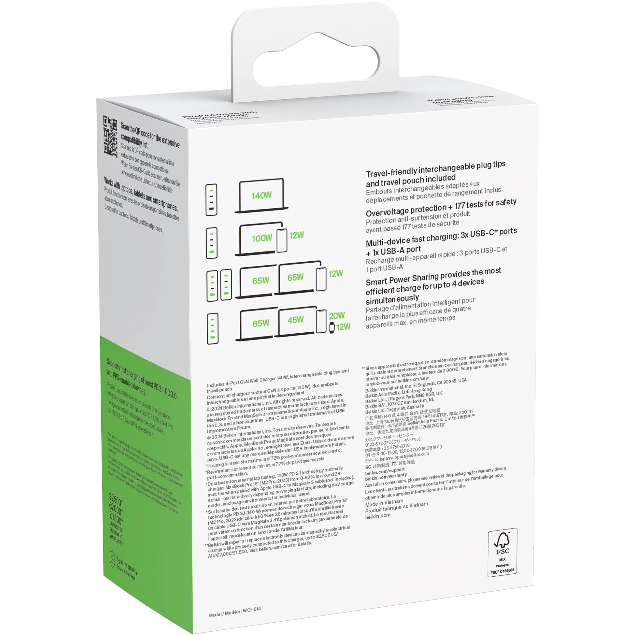 Belkin BoostCharge Pro 4-Port GaN 140W Wall Charger - Image 5
