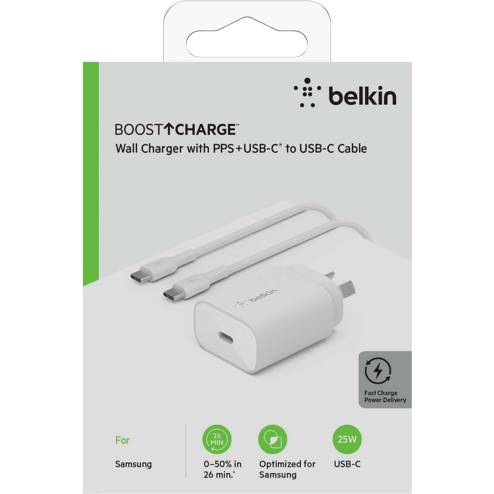 Belkin BoostUp Charge 25W Wall Charger with USB-C Cable - Image 6
