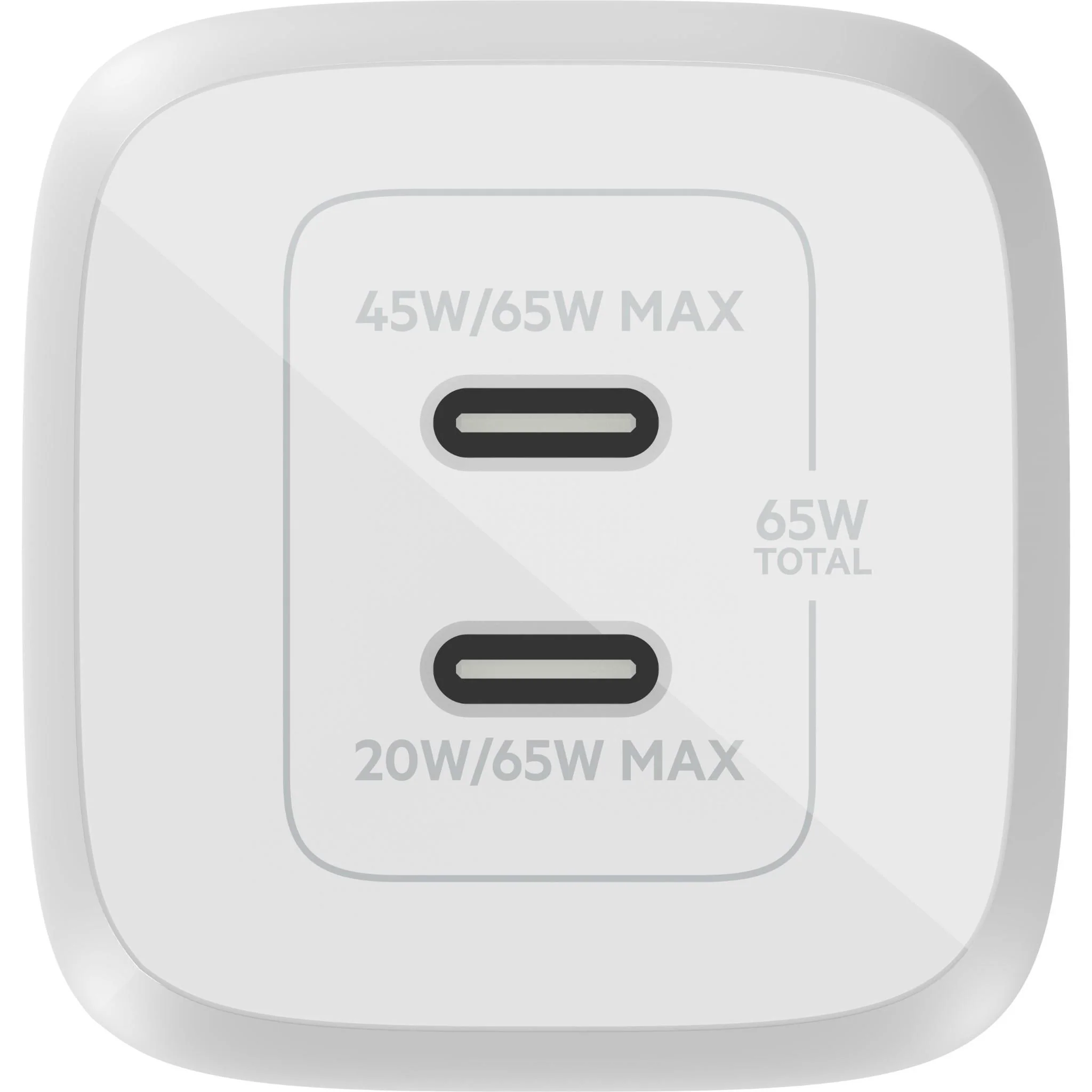 Belkin BoostUp Charge Dual USB-C 65W GaN Wall Charger (White) - Image 5