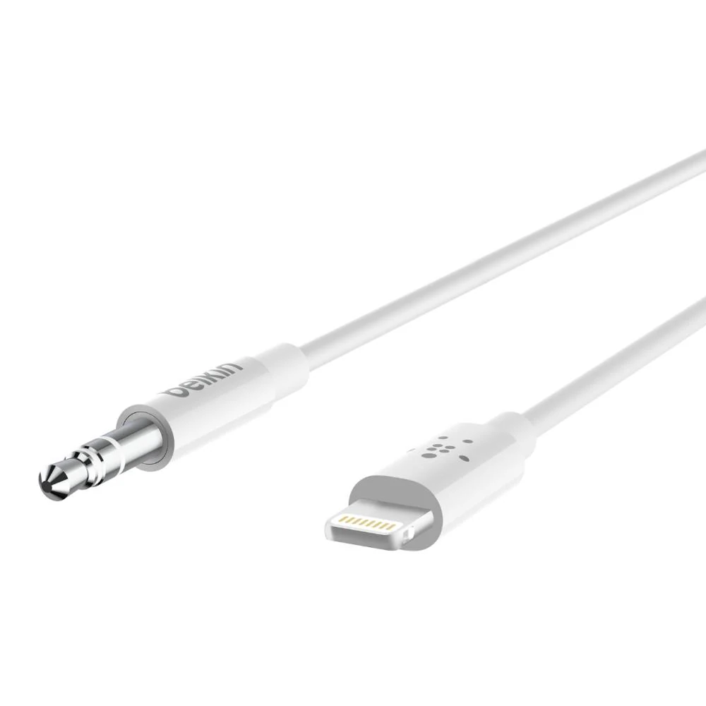 Belkin Lightning to Audio 3.5mm Cable [0.9m] (White) - Image 2