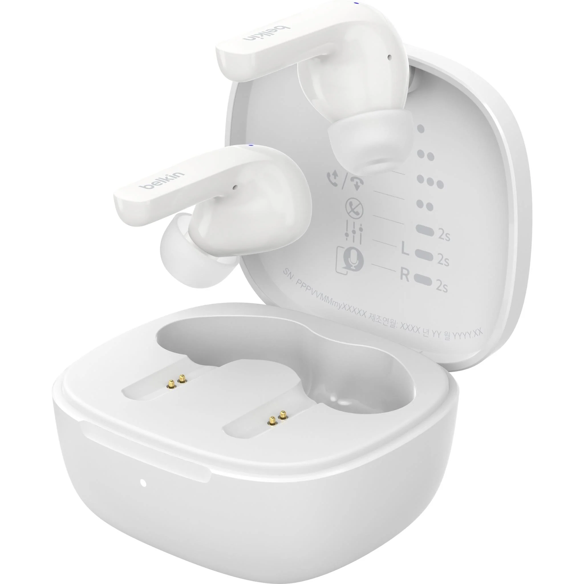 Belkin SoundForm Motion 2 True Wireless Headphones (White) - Image 4