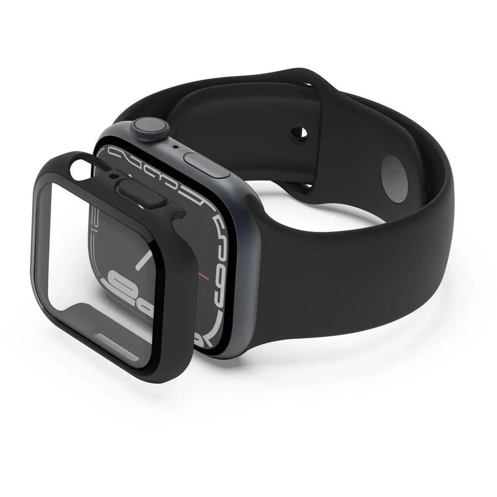 Belkin Tempered Glass Screen Protector for Apple Watch 41mm 4/5/6/7/8/9 & SE/SE2/SE3 (Black)