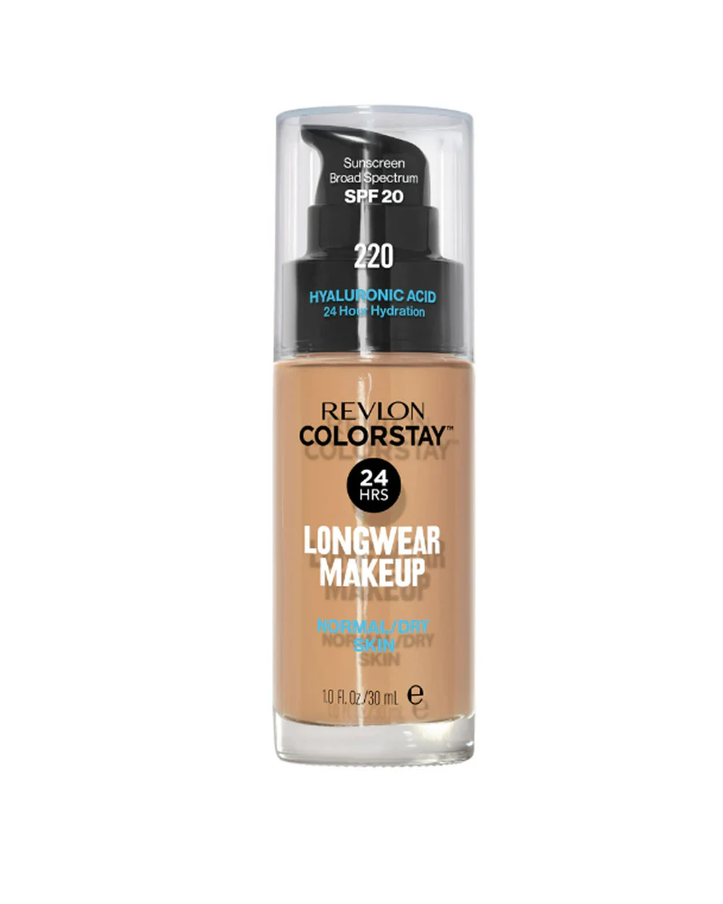 Revlon ColorStay Liquid Foundation Makeup, Normal/Dry Skin, SPF 20, 220 Natural Beige, 1 fl oz.