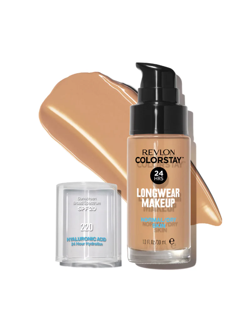 Revlon ColorStay Liquid Foundation Makeup, Normal/Dry Skin, SPF 20, 220 Natural Beige, 1 fl oz. - Image 3