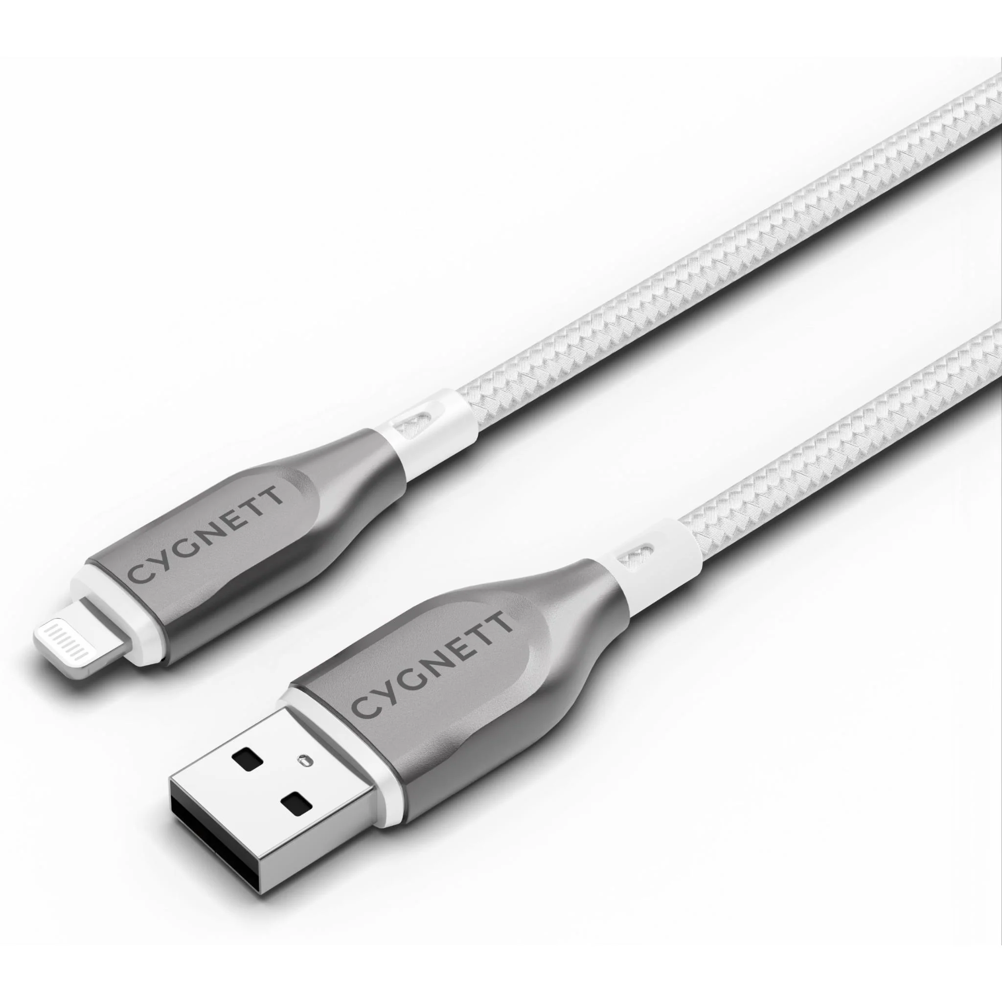 Cygnett Armoured Lightning to USB-A Cable 2M (White)