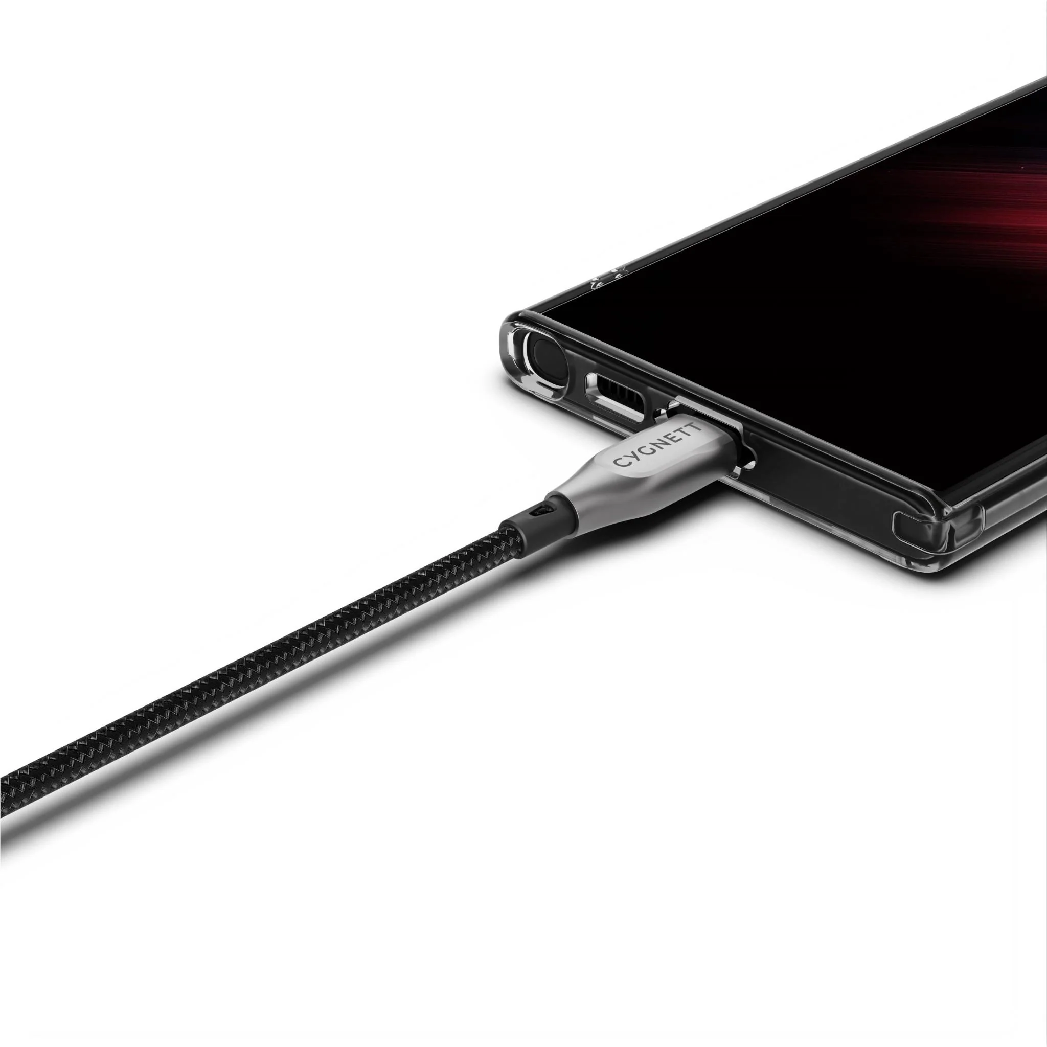 Cygnett Armoured USB-C to USB-A Cable 2M (Black) - Image 2