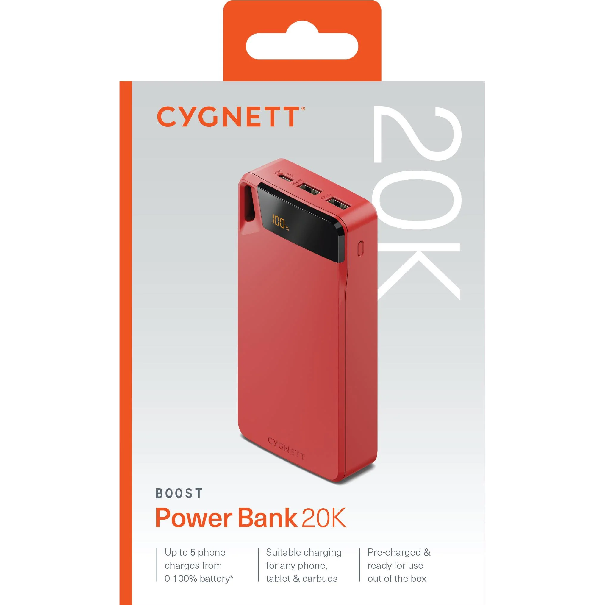 Cygnett Boost 20K V4 Power Bank (Red) - Image 7