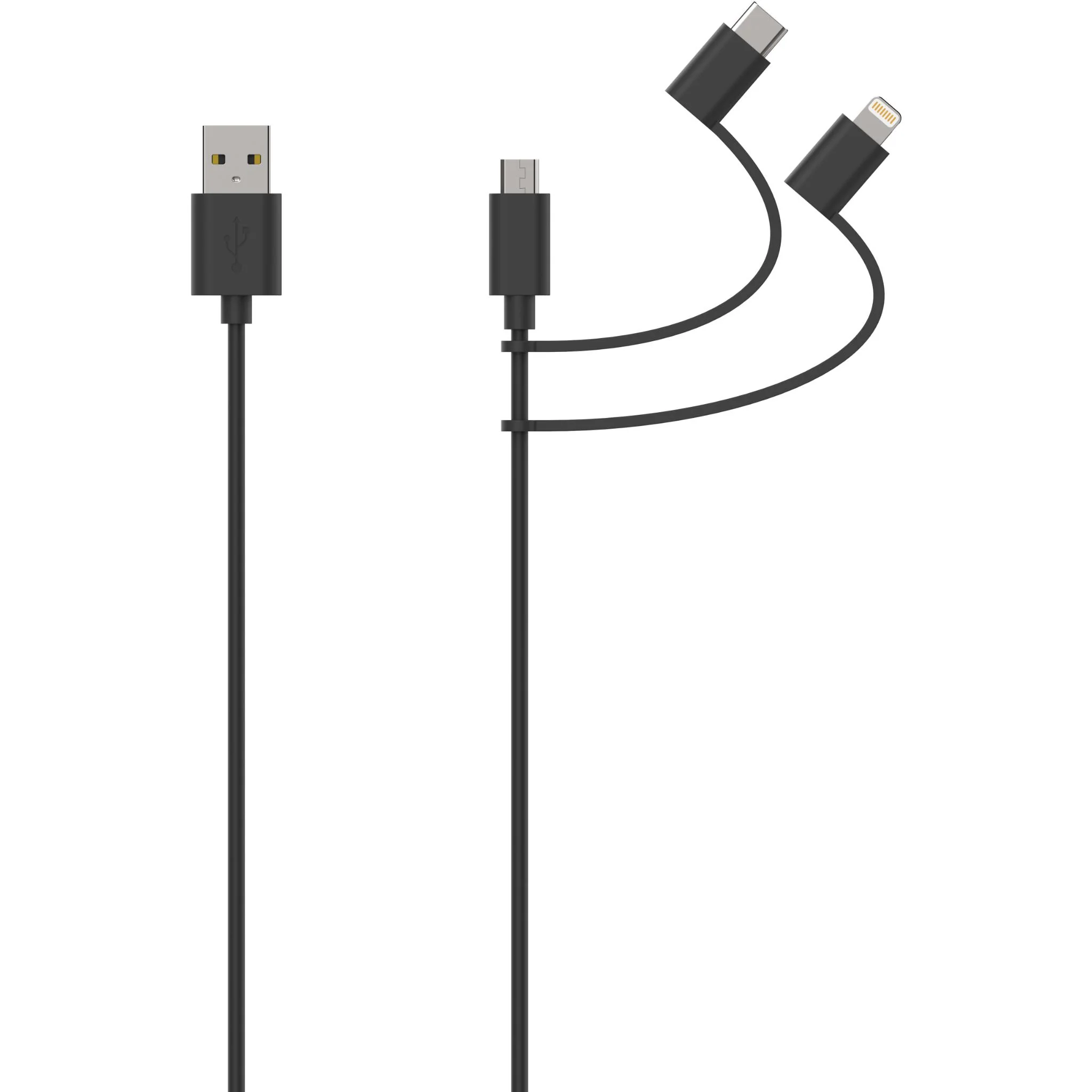 Cygnett Charge & Connect 3-in-1 Cable 1.2m (Black) - Image 4