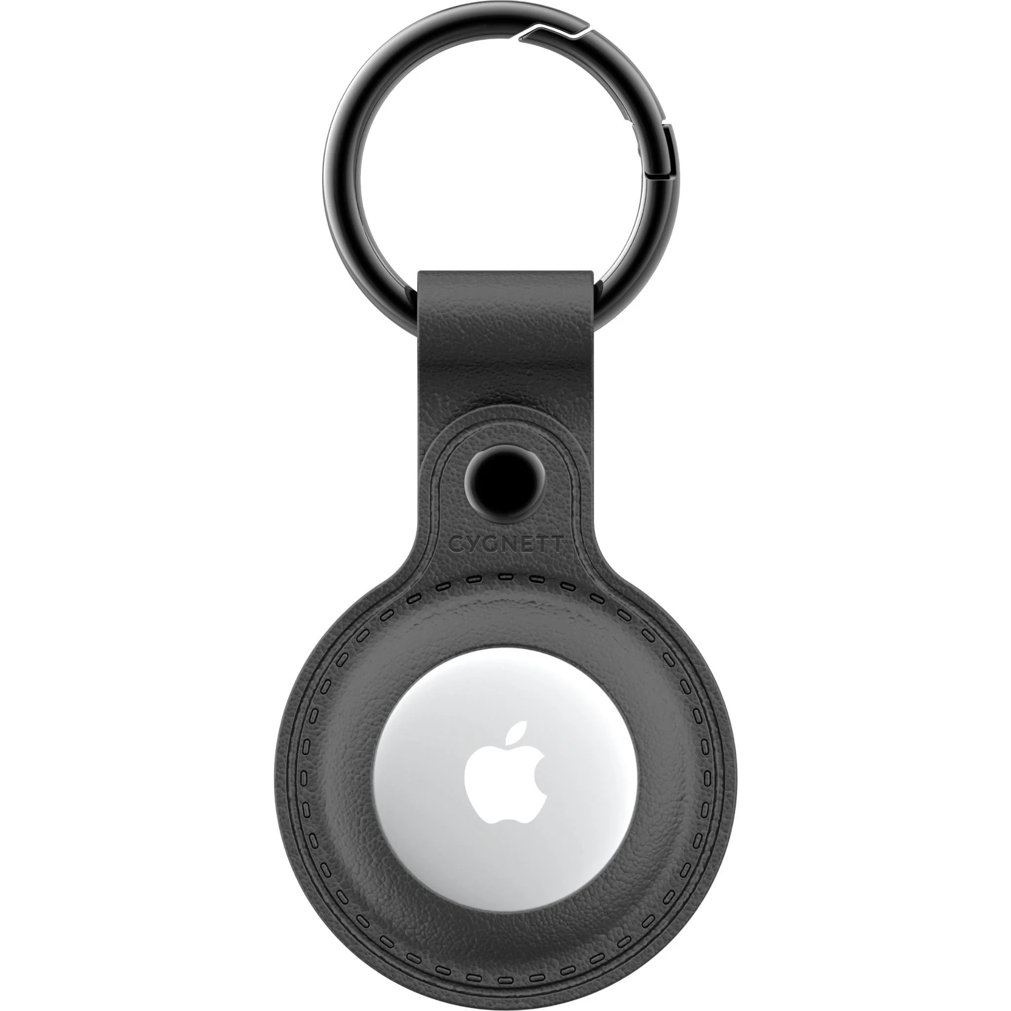 Cygnett StyleTrack Leather AirTag Case (Black)