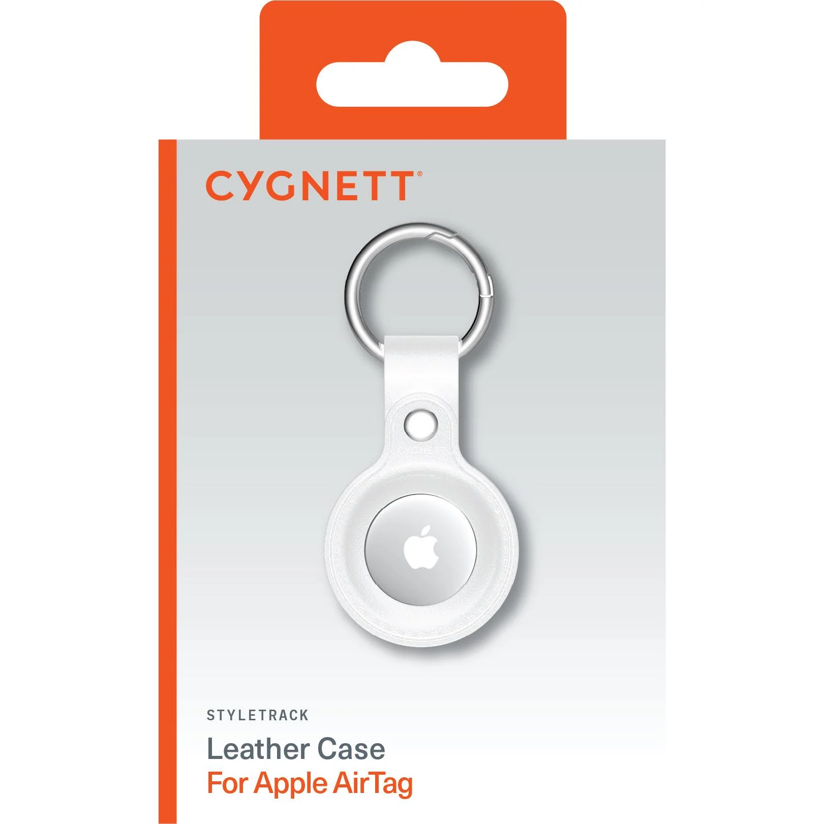 Cygnett StyleTrack Leather AirTag Case (White) - Image 4