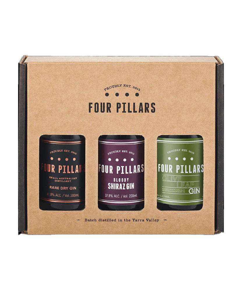 Bloody Shiraz, Rare Dry &amp; Olive Leaf Gin Tri Pack 3x200ml