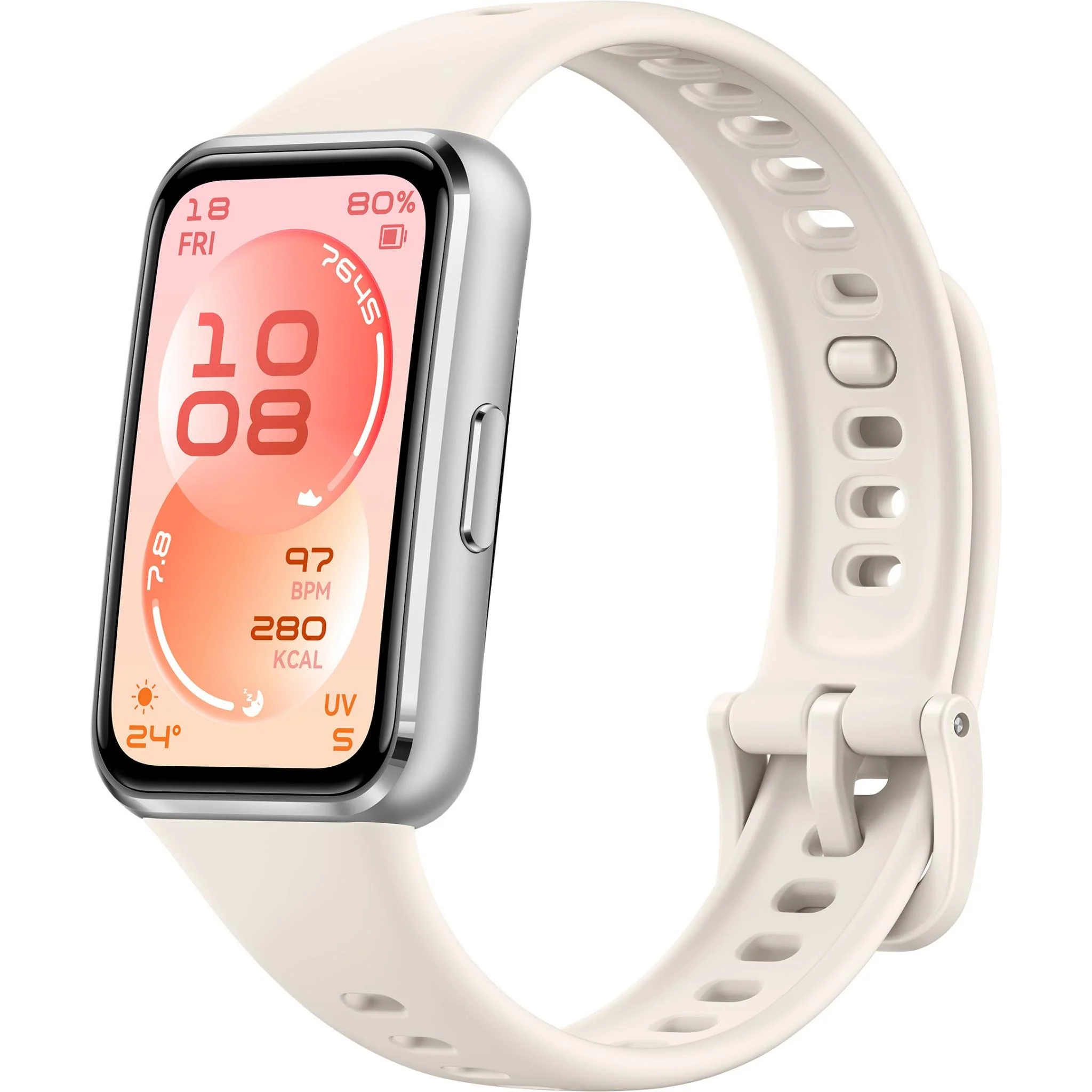 HUAWEI Band 11 Aluminium Alloy Case with Fluoroelastomer Strap (White)