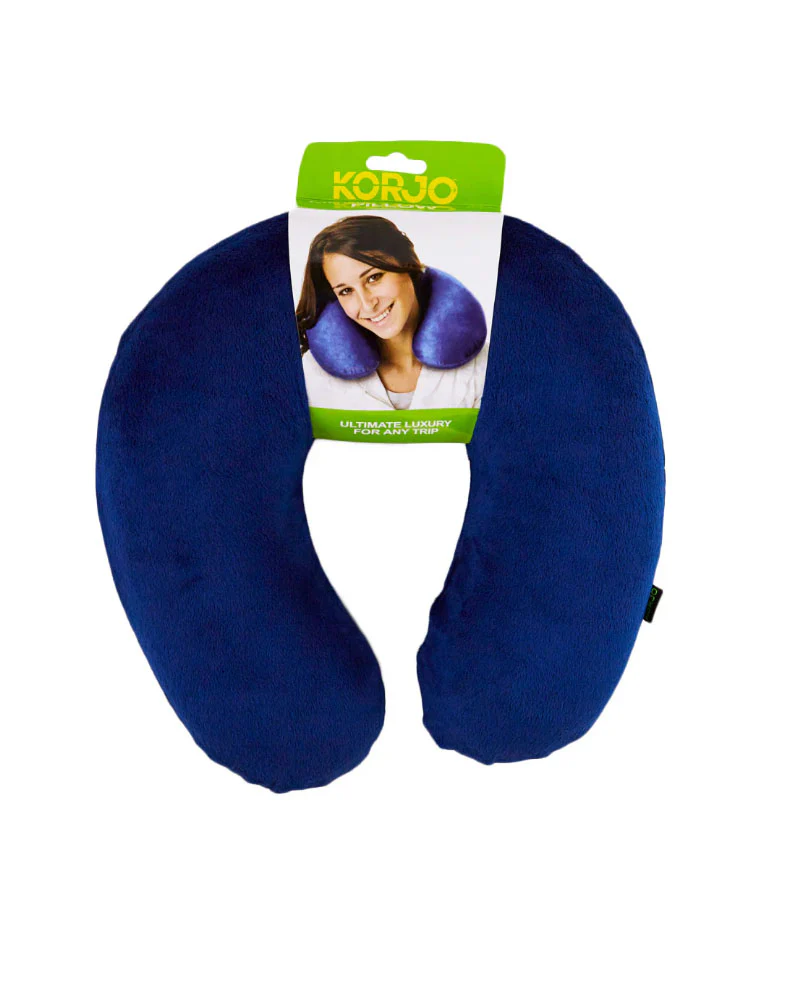 Korjo Memory Foam Travel Pillow - Blue - Image 2
