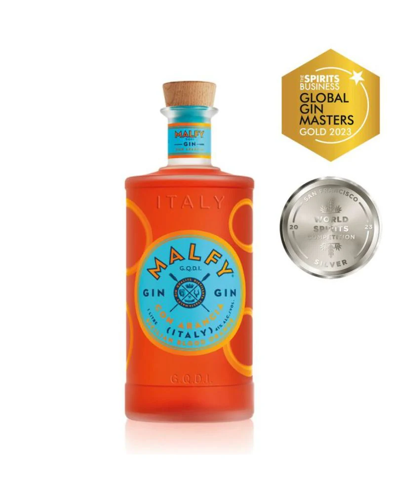 Malfy Con Arancia Sicilian Blood Orange Gin 41% 1L - Image 2