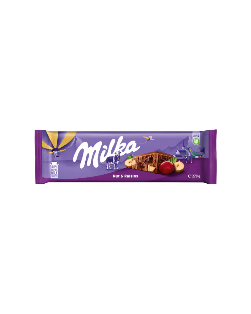 Milka Tablet Raisins &amp; Nuts 270g