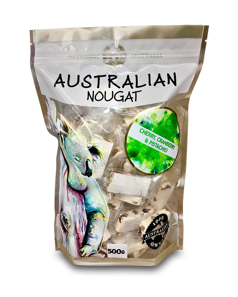 Nutworks Cherry, Cranberry &amp; Pistachio Soft Nougat 500g