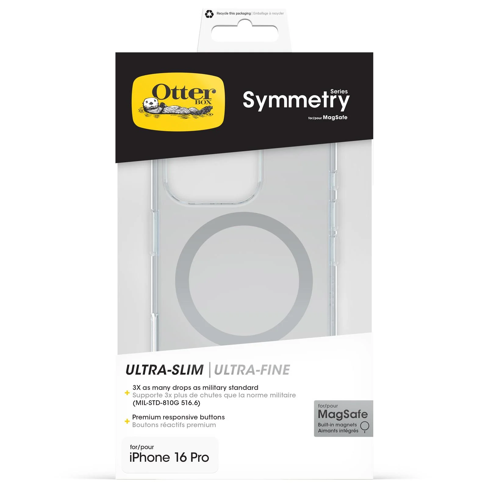OtterBox Symmetry MagSafe Case with Camera Control for iPhone 16 Pro (Clear) - Image 5