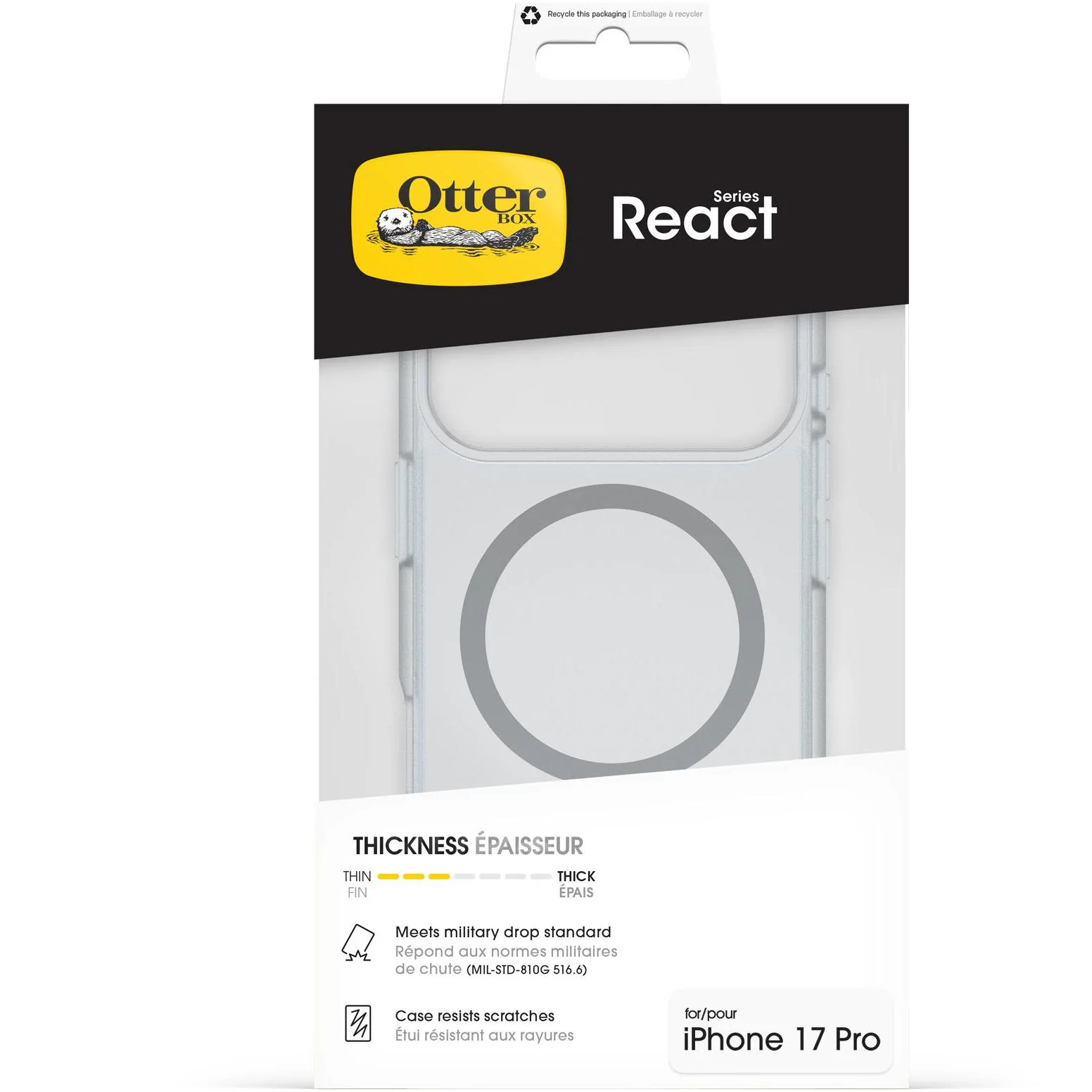 Otterbox React MagSafe Case for iPhone 17 Pro (Clear) - Image 5