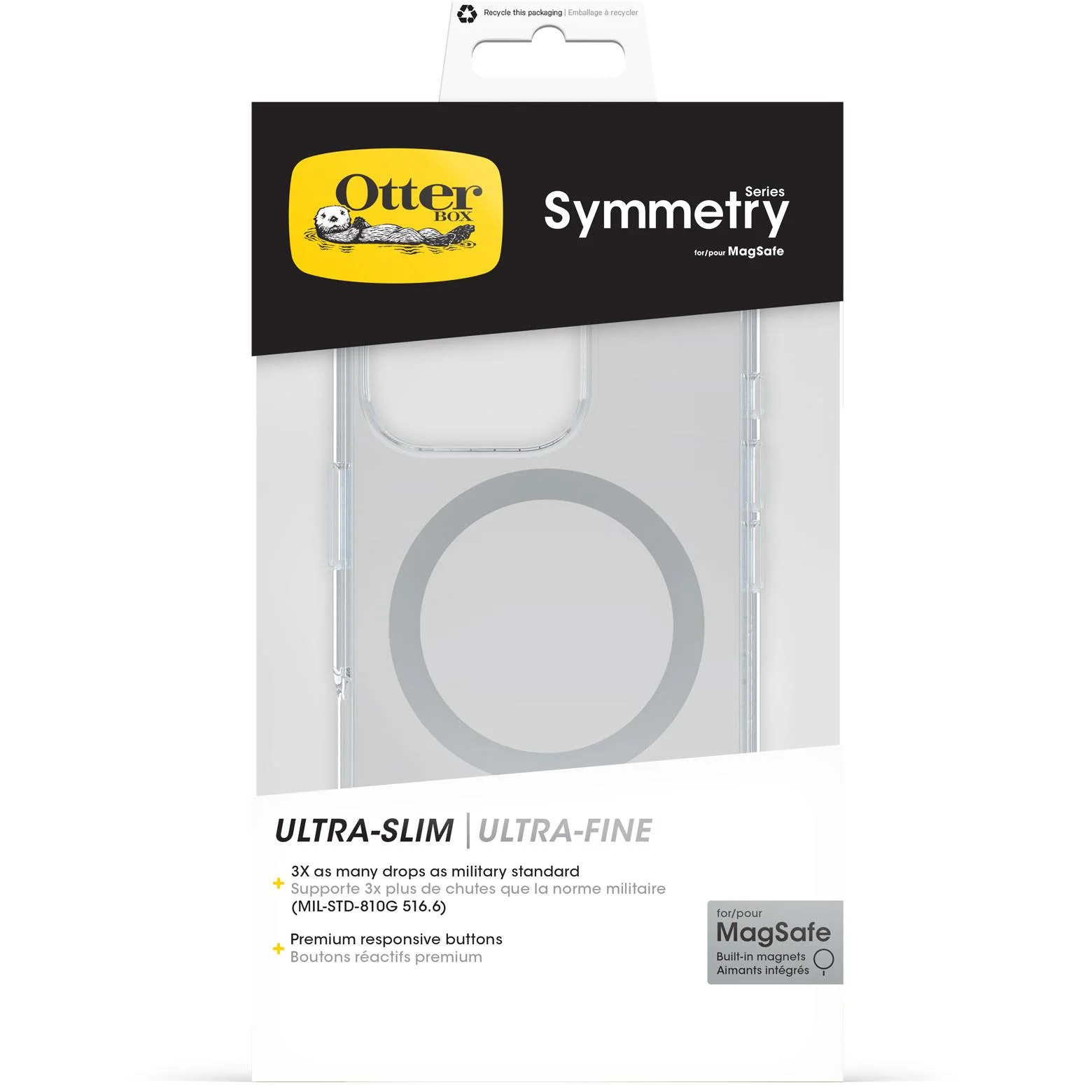 OtterBox Symmetry Clear MagSafe Case for iPhone 16 Pro (Clear) - Image 5