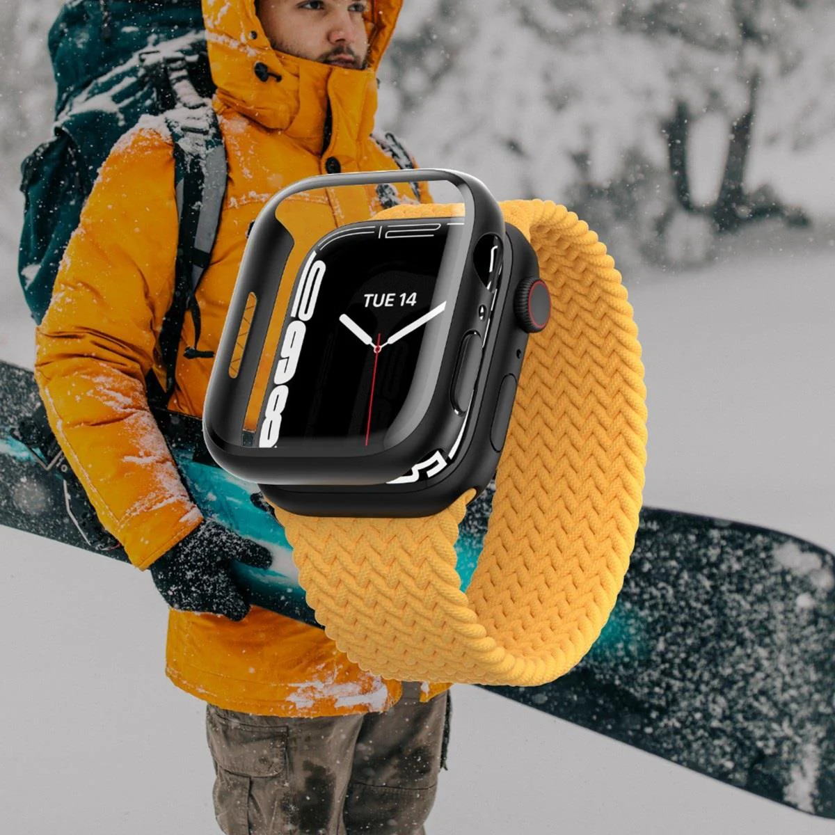 PanzerGlass Full Body Protection for Apple Watch Series 7/8/9 45mm (Black) - Image 5