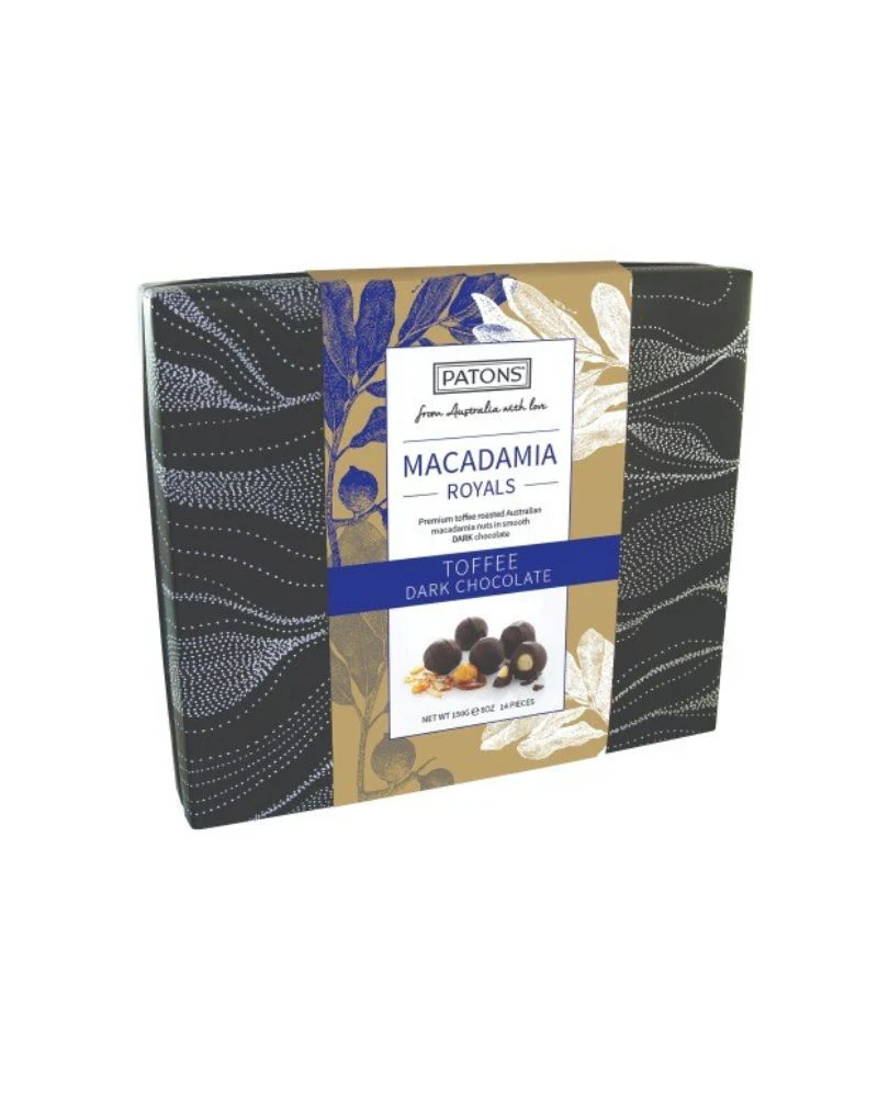 Patons Macadamia Royals Toffee Dark Chocolate 150g