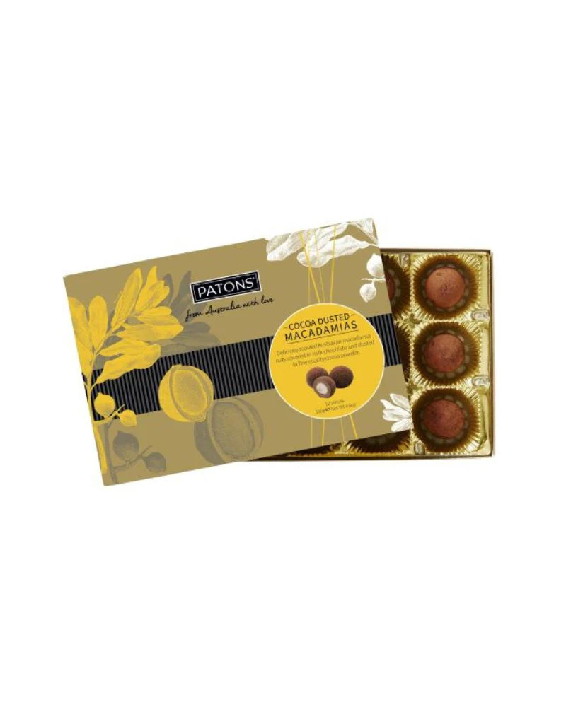 Patons Milk Chocolate Cocoa Dusted Macadamia Nuts 130g