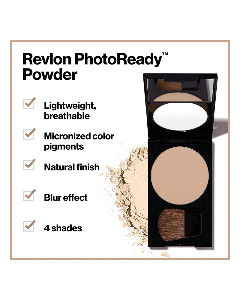 Revlon Face Powder, PhotoReady Blurring Face Makeup Light Medium - Image 2