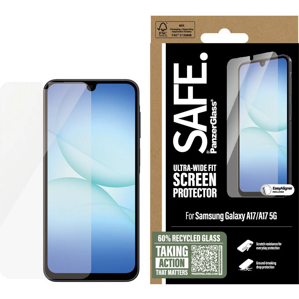 SAFE by PanzerGlass UltraWide Fit Screen Protector for Galaxy A17 - Image 2