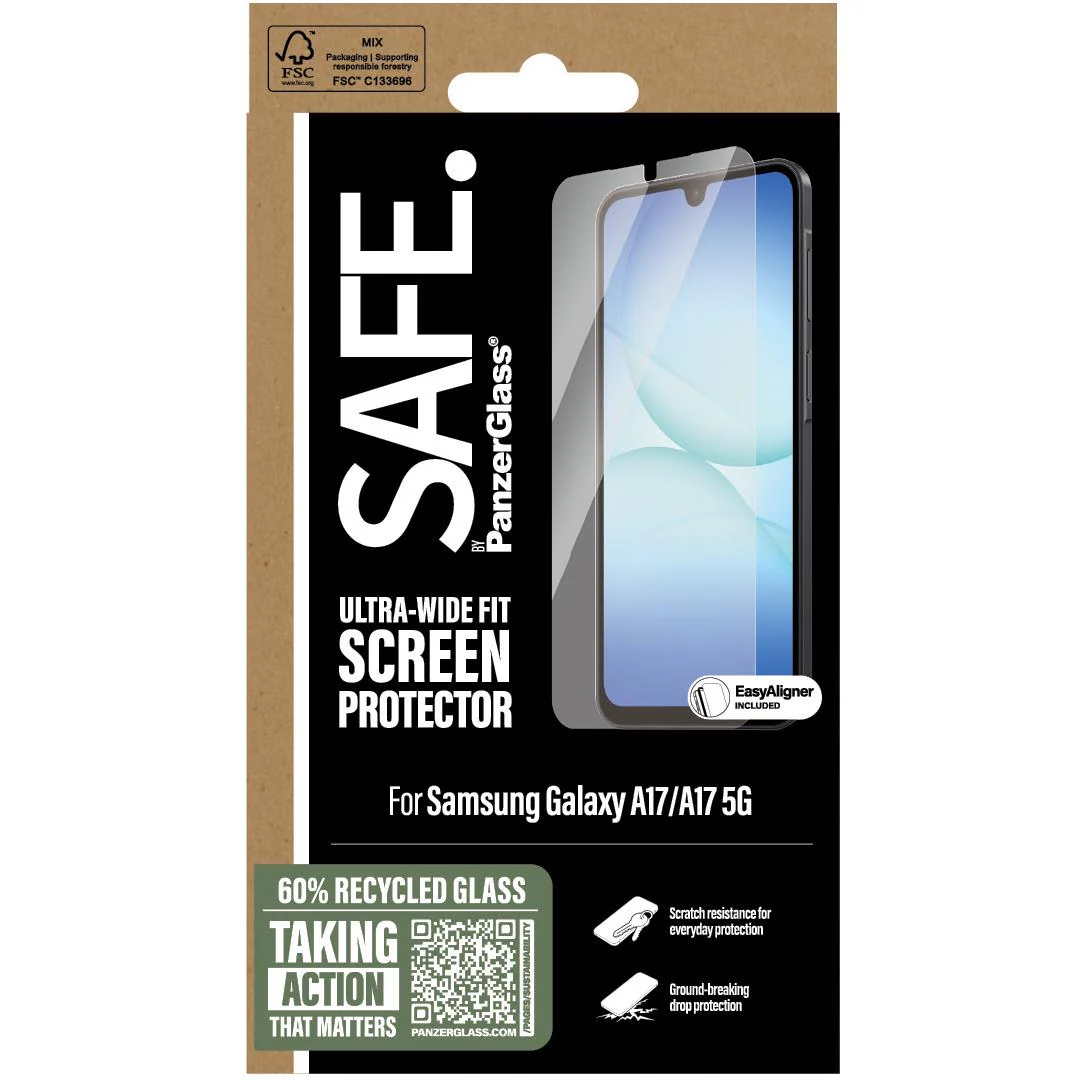 SAFE by PanzerGlass UltraWide Fit Screen Protector for Galaxy A17 - Image 3