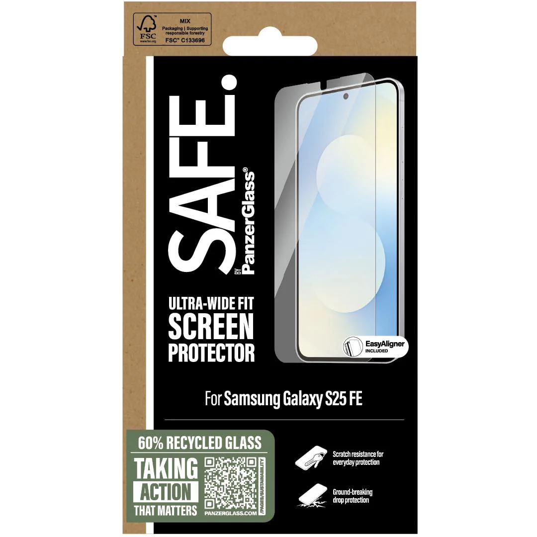 SAFE by PanzerGlass UltraWide Fit Screen Protector for Galaxy S25 FE - Image 3