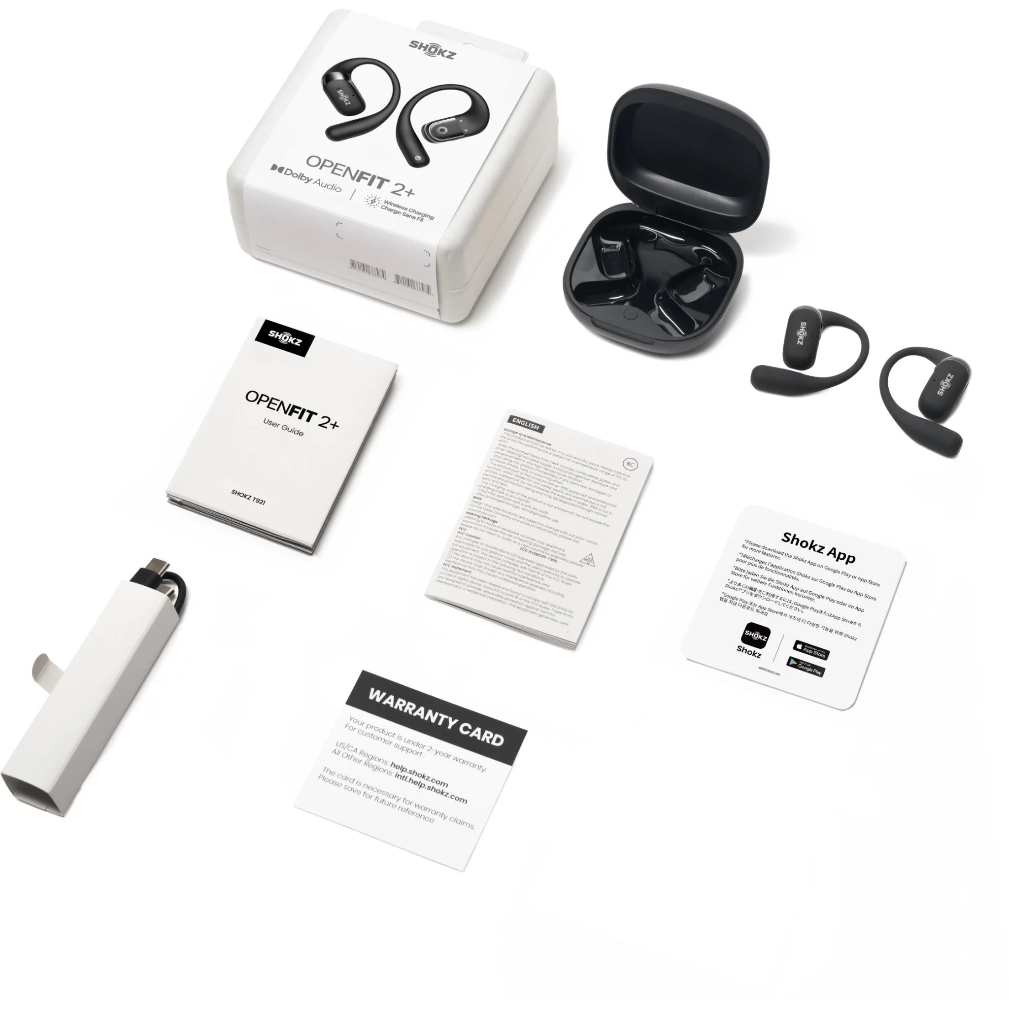 Shokz  OpenFit 2+ Open-Ear TWS Earbuds (Black) - Image 8