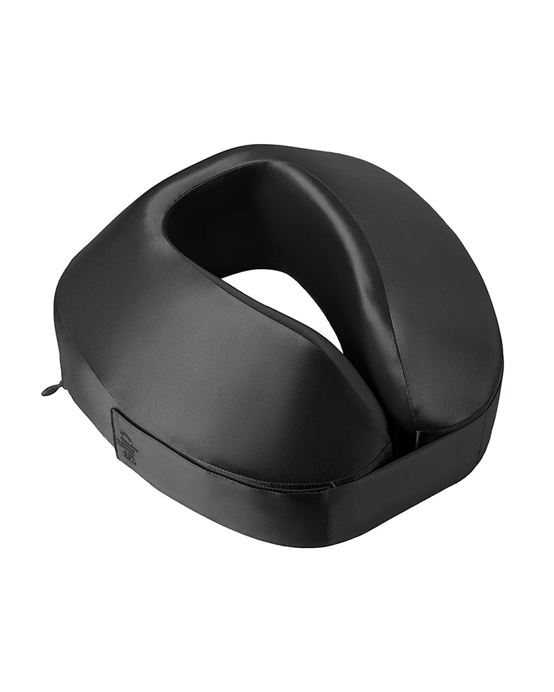 slip pure silk jet setter travel pillow - black - Image 2