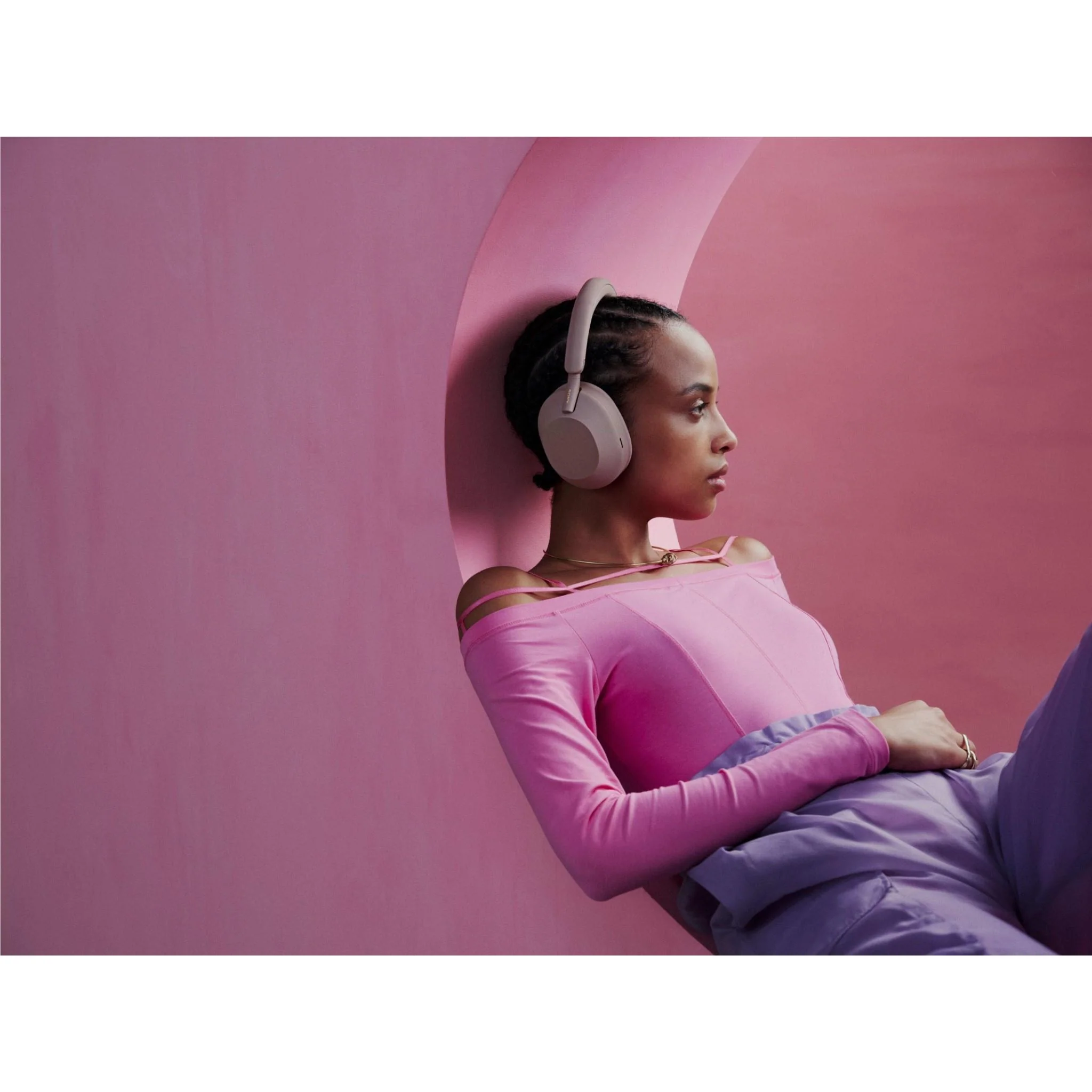 Sony WH-1000XM5 Premium Noise Cancelling Wireless Over-Ear Headphones (Smoky Pink) - Image 5