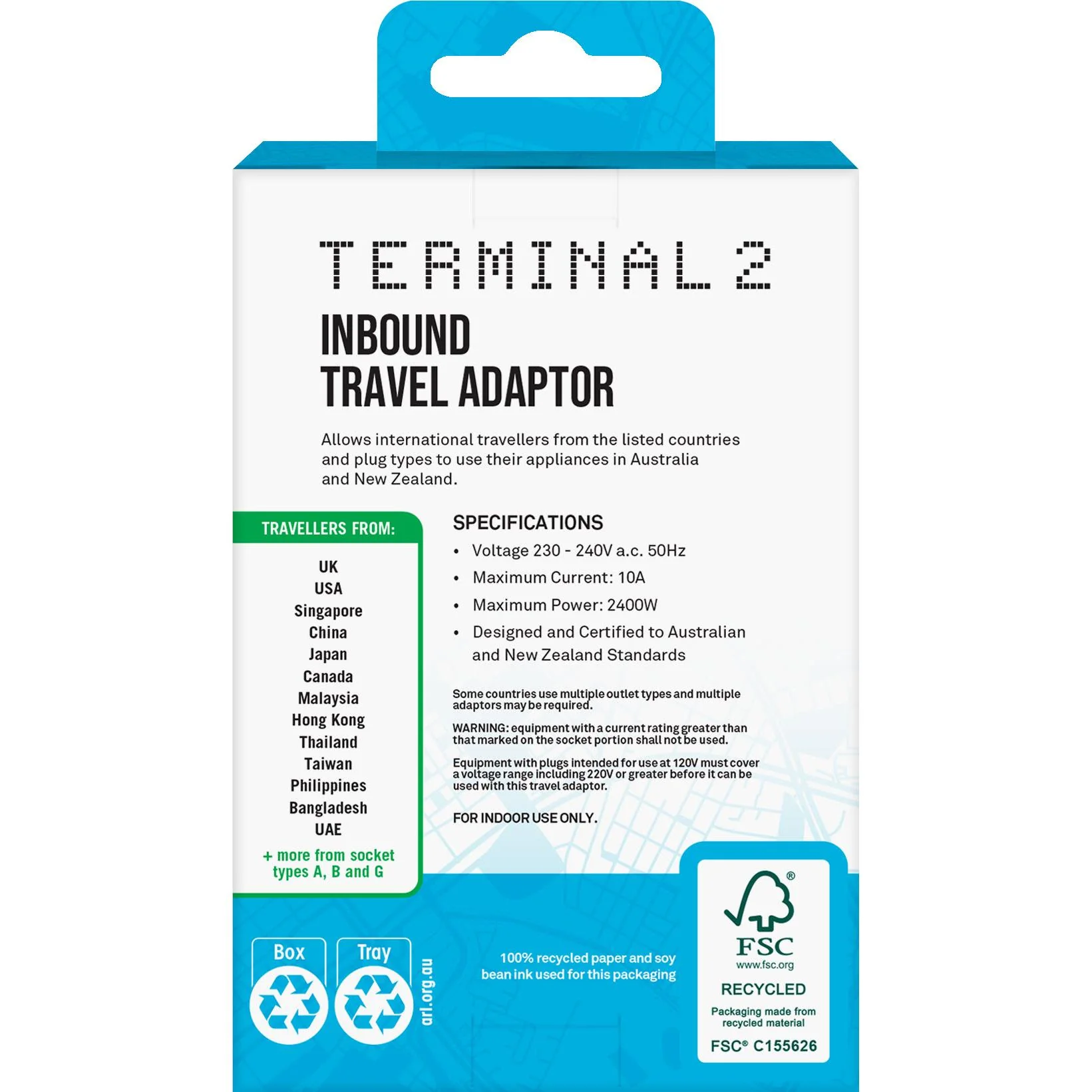 Terminal 2 Travel Adaptor V2 (Australia Inbound) - Image 4