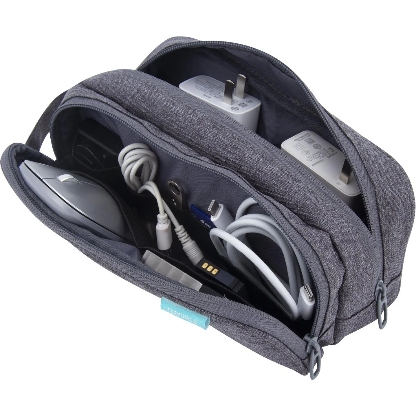 Terminal 2 Tech Storage Travel Bag (Grey) V2 - Image 2