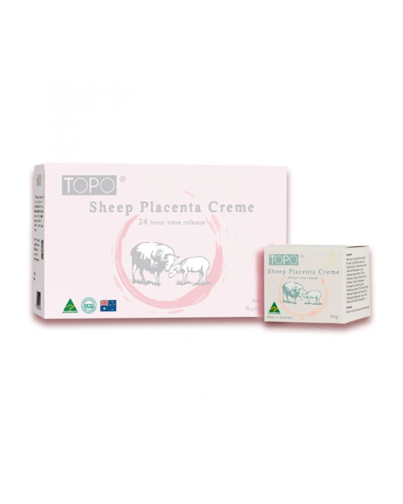 TOPO Sheep Placenta Creme 24 Hour Time Release 80g 6 Jar Gift Pack - Image 3