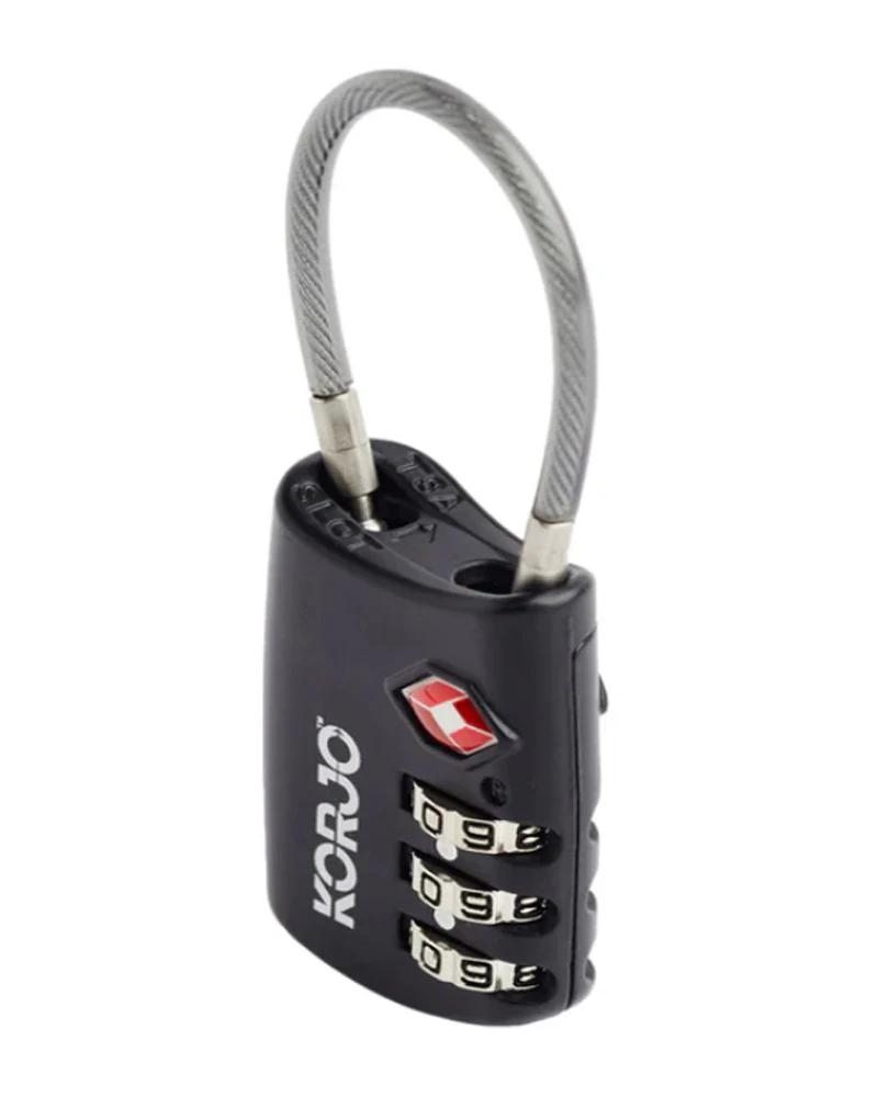 KORJO TSA FLEXI 3 DIAL CABLE COMBINATION LOCK LACK TSA FC - Image 3