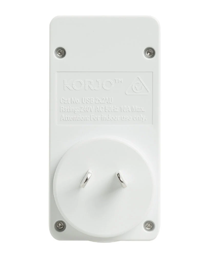 KORJO 2 PORT USB &amp; POWER ADAPTOR 2X USB Sockets JAPAN - Image 3