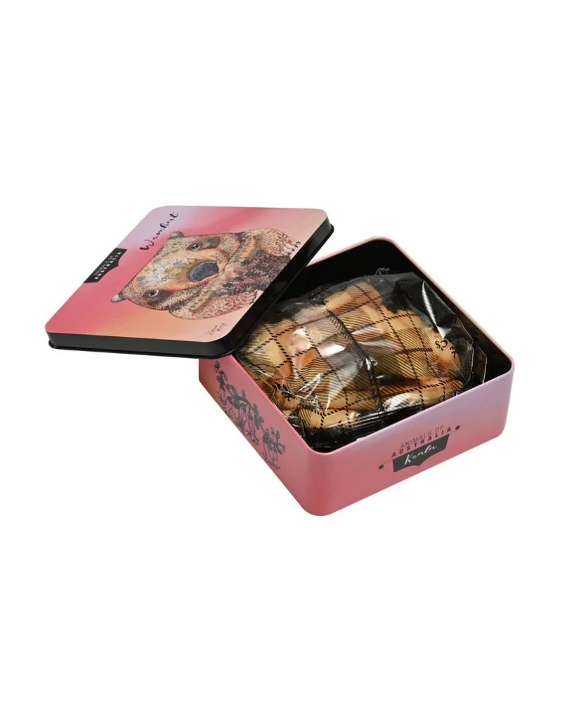 Banksia Red Animals of Australia 'Wombat' Macadamia Butter Finger Biscuits Tin 150g - Image 2