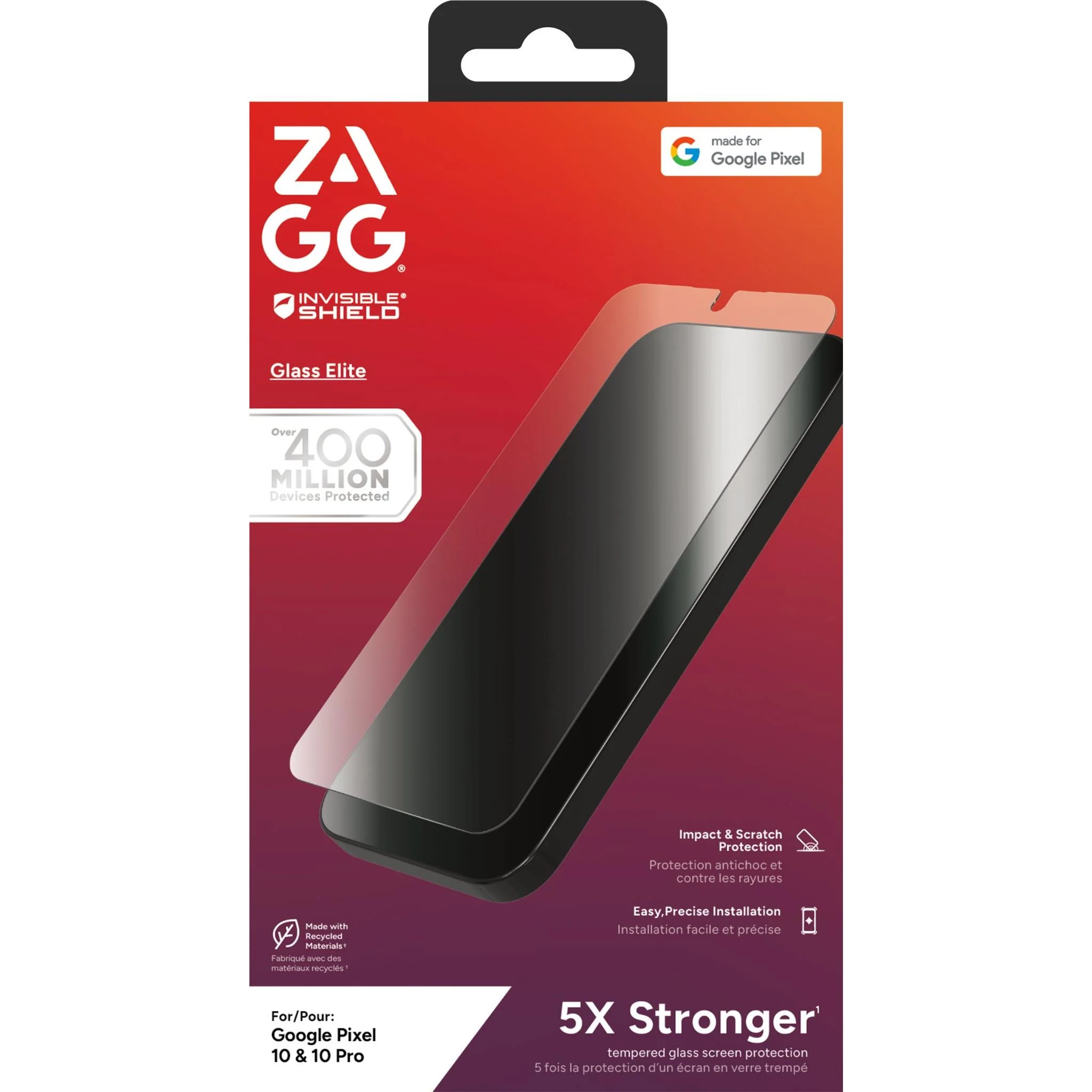 ZAGG InvisibleShield Glass Elite Screen Protector for Google Pixel 10/10 Pro